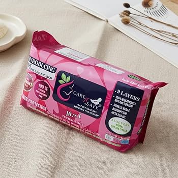 CareNSafe Premium Cotton Sanitary Pads | Combo | 12 Hour Protection | 40 Pads