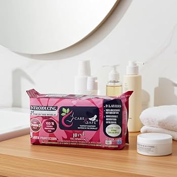 CareNSafe Premium Cotton Sanitary Pads | Combo | 12 Hour Protection | 40 Pads